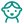 Minimalistic face illustration on black background